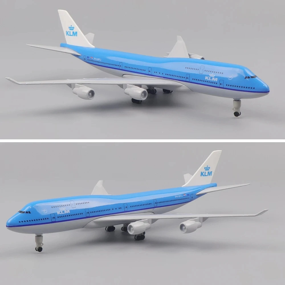 Model Airplane Toy 20cm KLM Royal Dutch B747 Plane Model Desk Accessories Aircraft Model Diecast Metal Planes Collect Room Decor