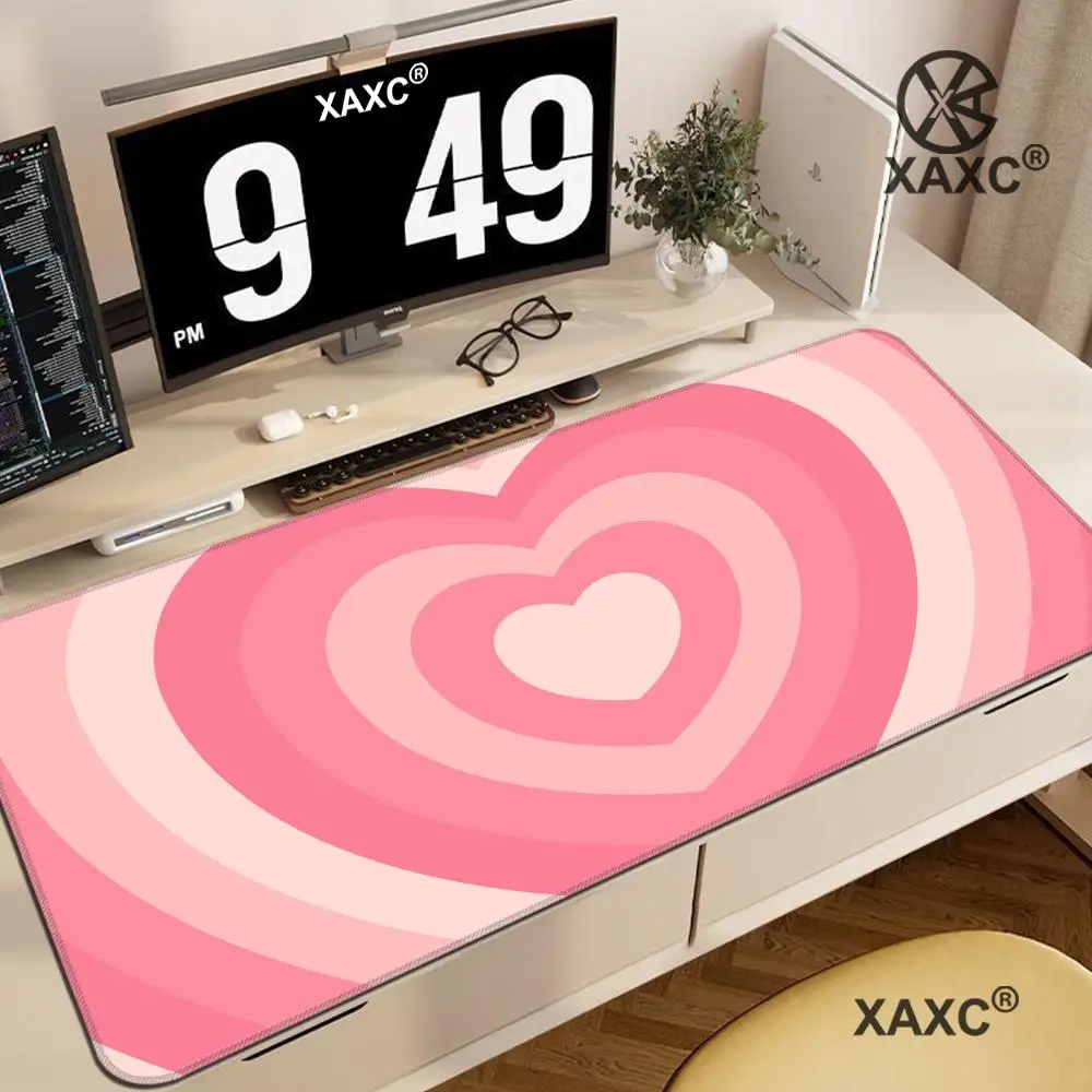 

Brown Aesthetic Hearts XAXC Mouse Pad large keyboard mouse desk pad non-slip rubber gaming mouse pad laptop mouse carpet