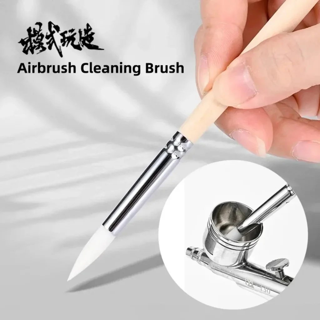 MS138 Airbrush Cleaning Brush for Gundam DIY Projects Clean Brush Hobby Model Building Tool Quick Clean Corrosion Resistance