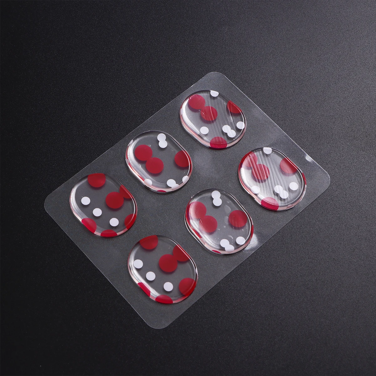 

6 Pcs Mute Pad Key Universal Drums Practice Snare Mat Self-adhesive Damper Gel Silicone