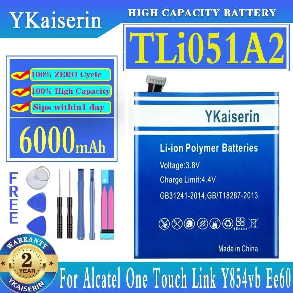 Стабильный высокоэффективный аккумулятор Tli051a2 для Alcatel One Touch Link Y854vb Ee60 маршрутизатора 6000 мАч Стабильный высокоэффективный аккумулятор Tli051a2 для Alcatel One Touch Link Y854vb Ee60 маршрутизатора 6000 мАч