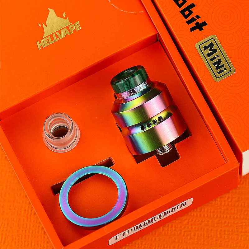 Original Hellvape Dead Rabbit Mini RDA Tank Vape Zerstäuber Single Coil 510 Tropfspitze 510 Gewinde elektronischer Zigarettenzerstäuber