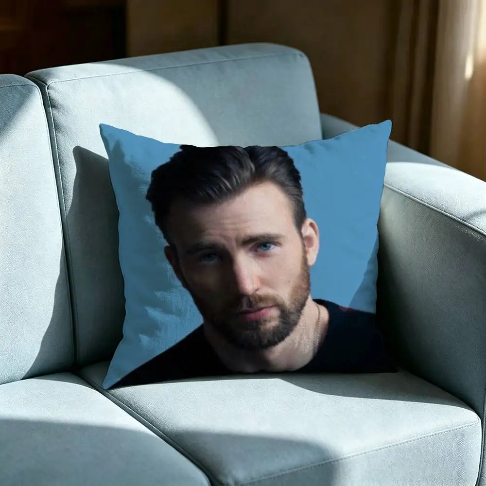 Chris Evans Pillow cover gift High definition digital printing,Surprise  vivid pattern Household.