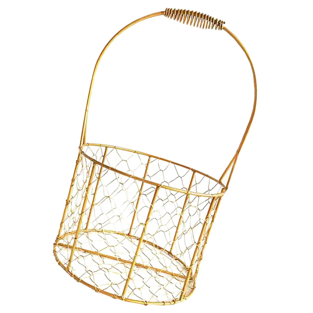 

Decoration Wrought Iron Storage Basket Goldendoodle Ornament Large Wire Wedding