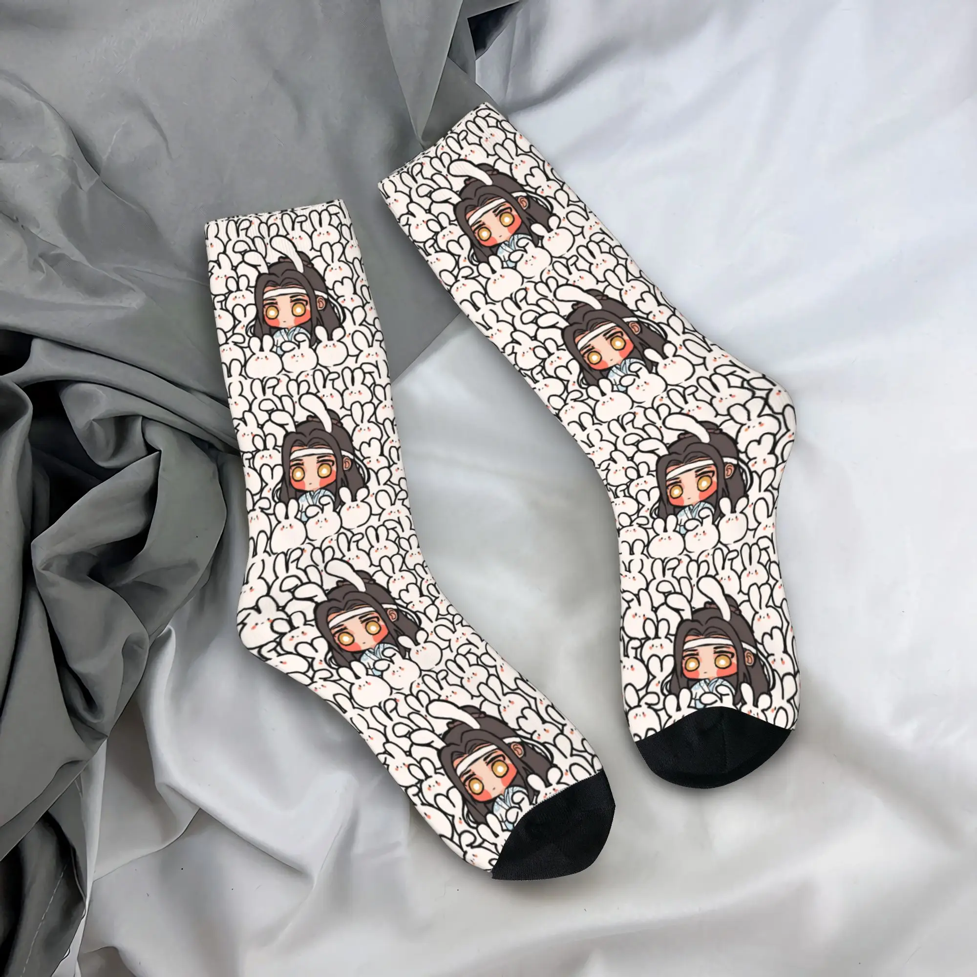 The Untamed WangXian Bunny Mo Dao Zu Shi Socks Autumn  Stockings Fashion Unisex Men Breathable Socks Sports Anti Sweat Socks