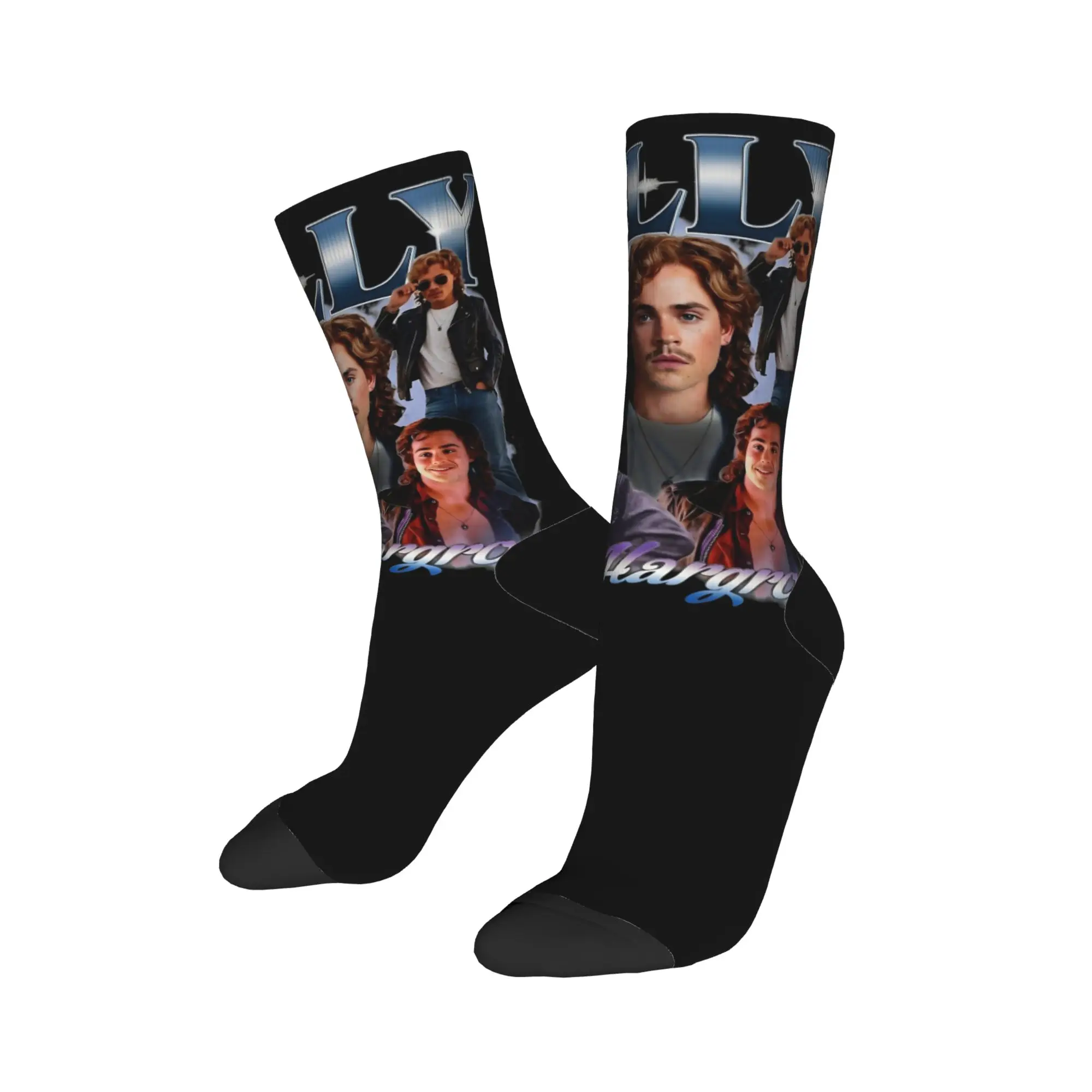 Vintage Billy Hargrove Bootleg Socks Men's Women's Funny Happy  Socks Spring Summer Autumn Winter Middle Tube Socks Gifts