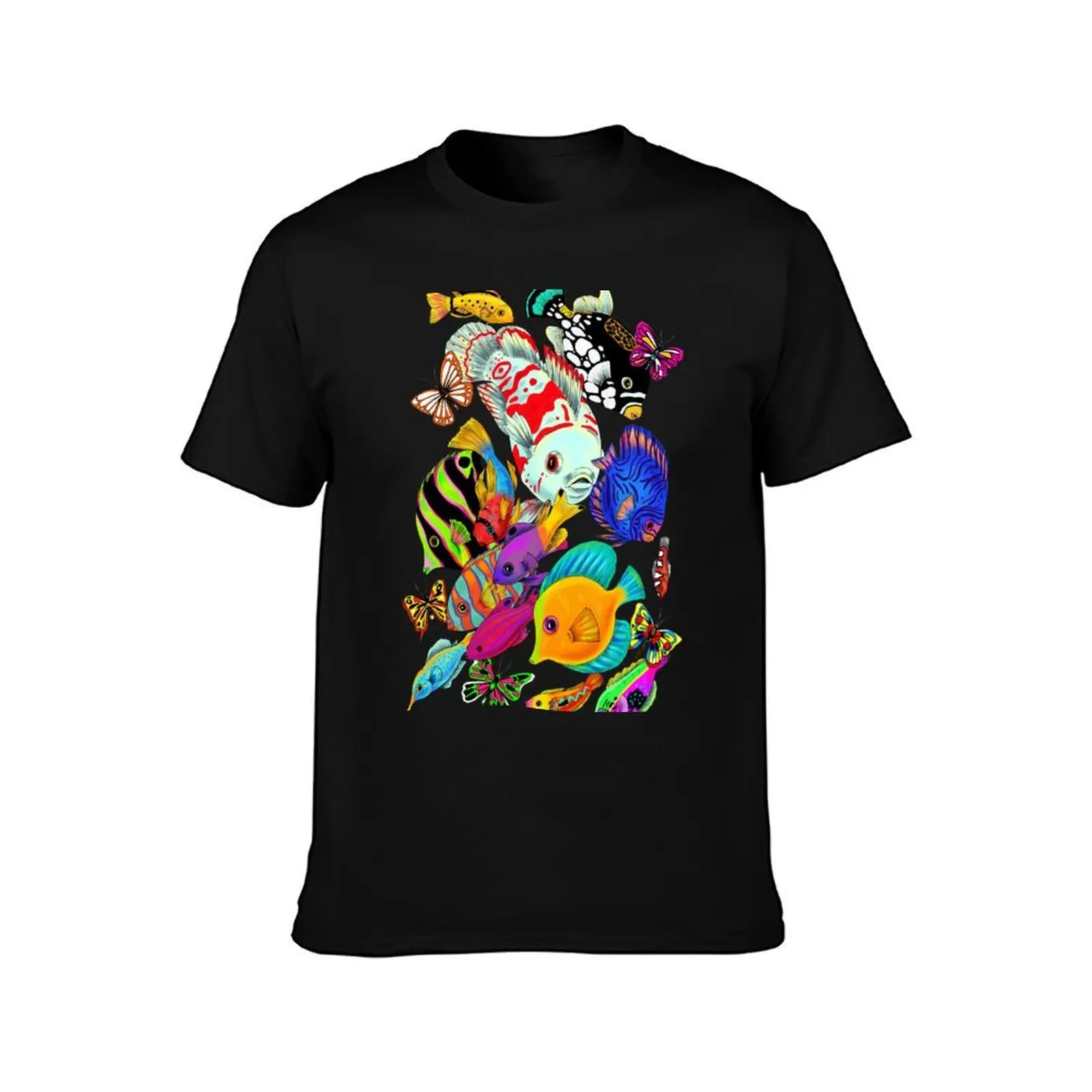 Tropical Fish and Butterflies- a combination of colourful fish and butterflies for a whimsical piece T-Shirt