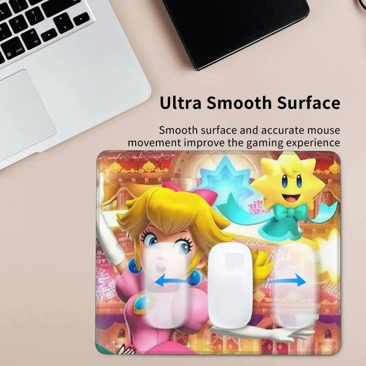 Girls Peach Princess Print  Mouse Pad Computer Keyboard Mouse Mat Gamer PC Desk Mat Office Accessories Table Mats