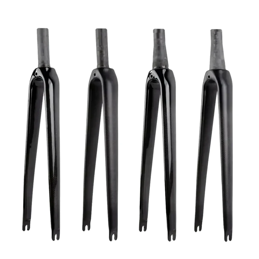 

Bicycle Fork Road Bike Fork 700C*25C Ultra-light Carbon Fiber Front Fork QR 9*100mm C Brake Steerer Tube Straight or Tapered
