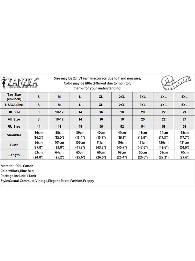 ZANZEA Summer Women Cotton Tank Tops Fashion Holiday Beach Sleeveless Tanks Blouse 2024 Korean Printing Camis Loose A-line Vest