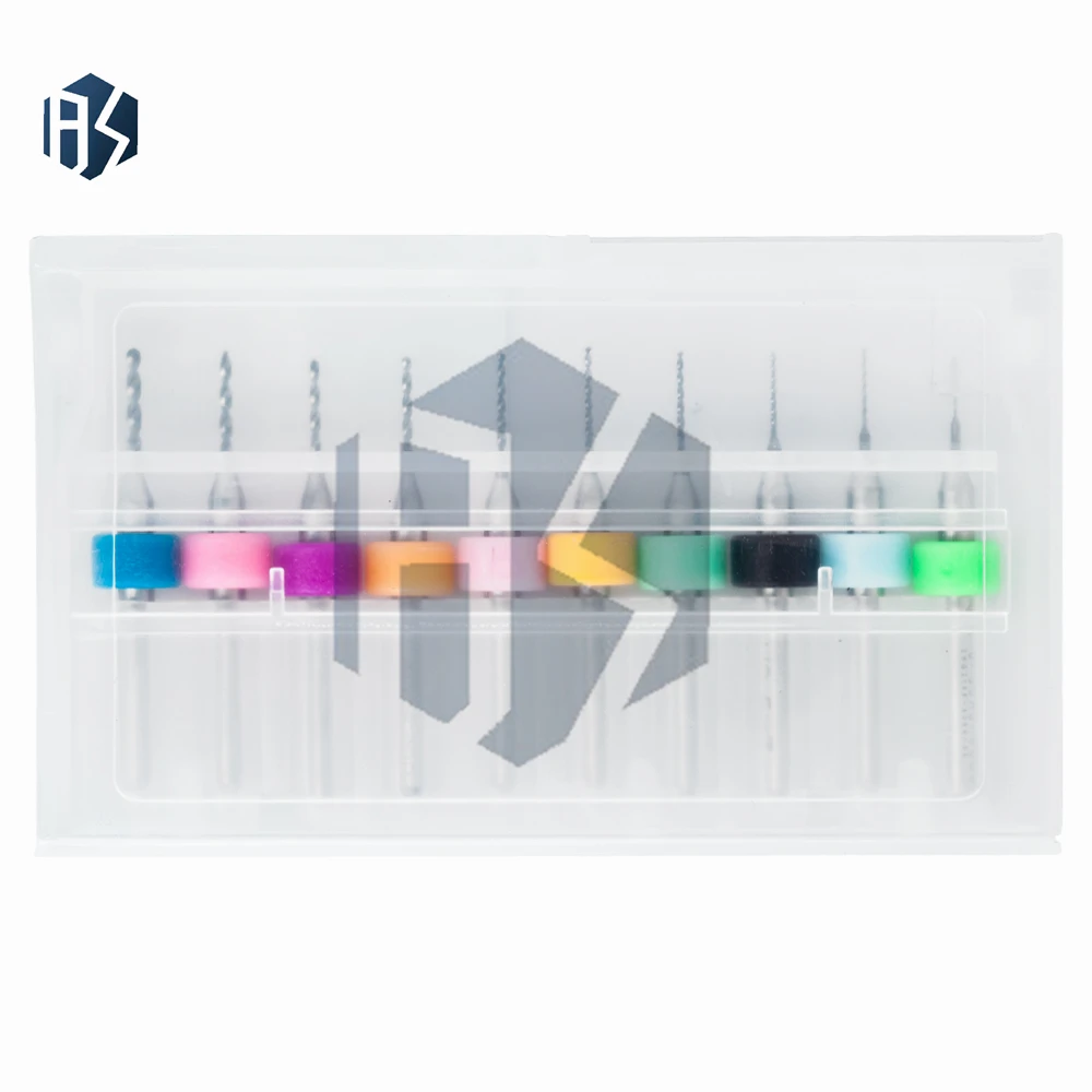 10PCS PCB Mini Drill Bit Set (0.3–1.2mm) – Tungsten Steel Carbide Bits for PCB & CNC Drilling Machines