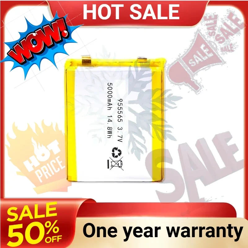 SWZY 3.7V 5000mAh Lithium Polymer Batteries 955565 Rechargeable Battery For Power Bank Bluetooth Speakers Tablet DVD Accessories