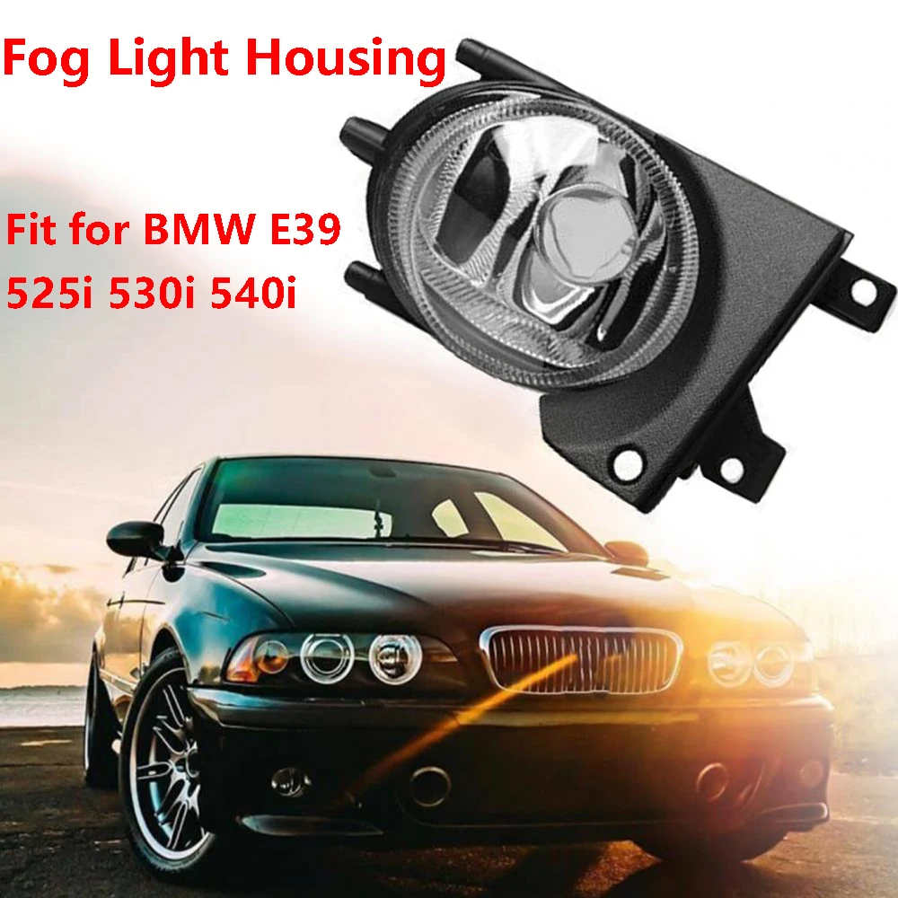 1pcs Car Front Fog Lamp Shell Left/Right Replacement 63176900222 63176900221 For BMW 5 Series E39 525i 530i 540i 1999 -2003