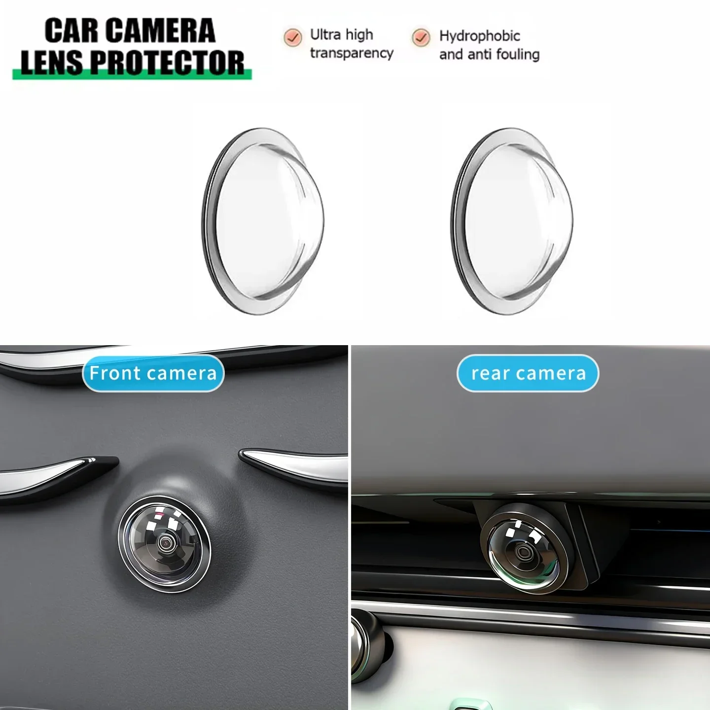

2/10PCS Car 360 Panorama Camera Cover Reverse Camera Lens Protector Dustproof Scratchproof and Impact-resistant Lens Cover Amagi