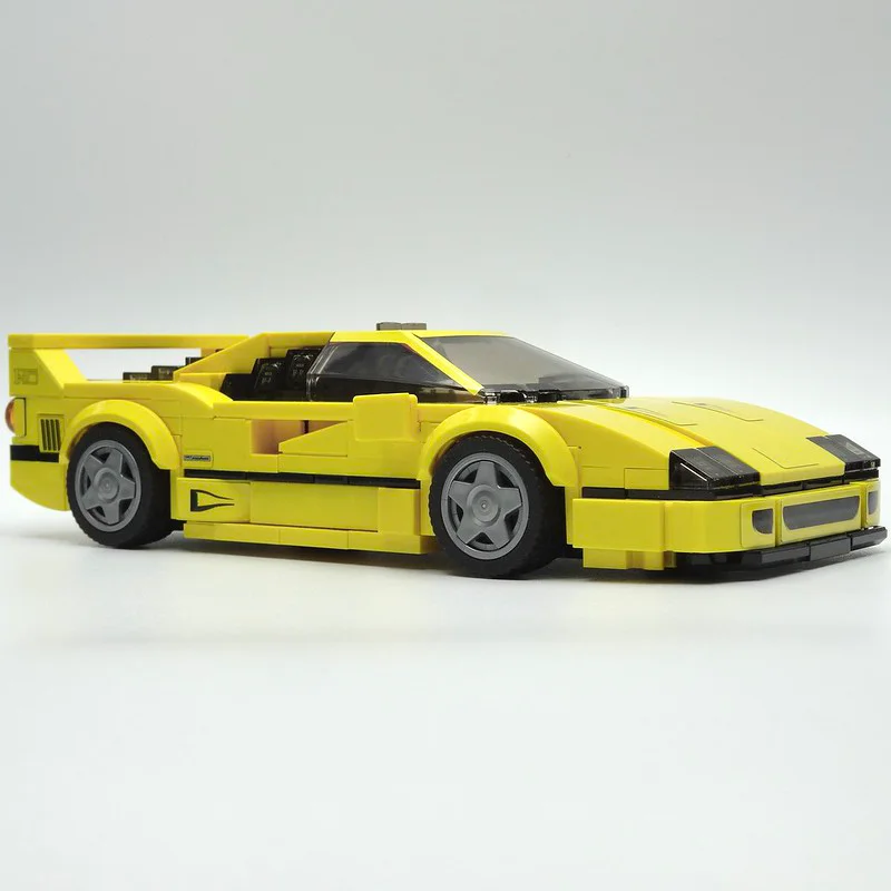 2024 F40 Car Speed Champion Classic Classic Car Building Blocks Brick Racing Model Regalo giocattolo per bambini