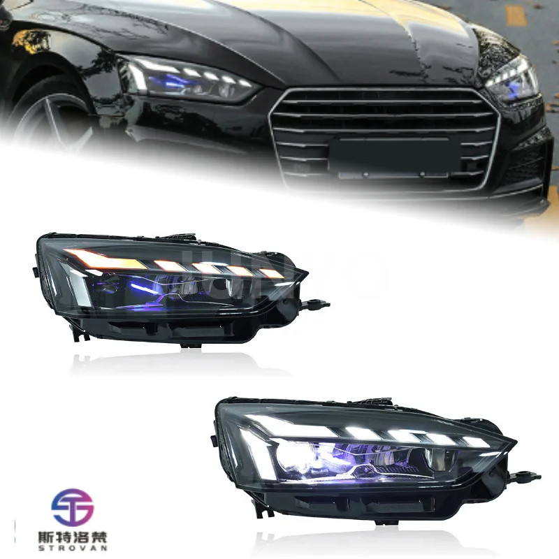 Headlight Assembly Head Light for A5 2017-2020 Modifying the Rs5 Led Daytime Running Light Lenses Pair Left and Right