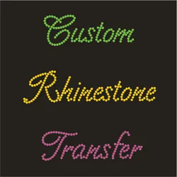 Hot Fix Rhinestone Custom Transfer Tops Crystal Strass Iron On Dekoracyjne naklejki Odzież Diamentowe rękodzieło Bling Akcesoria