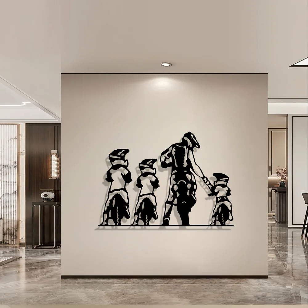 CIFBUY Metal Wall Art Retro Father Son Motorcycle Iron Plaque Rustproof Sculpture Home Garage Decor Ornament Accent Piece