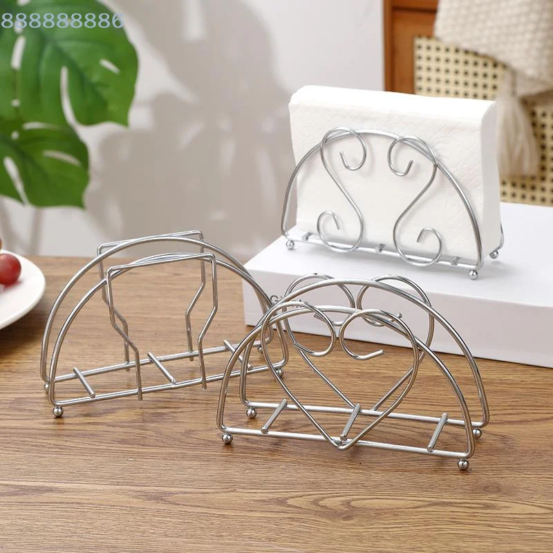 [B]Elegant Metal Iron Napkin Holder Paper Drawer Storage Bracket Organizer For Kitchen Home Restaurant Tabletop Accessory
