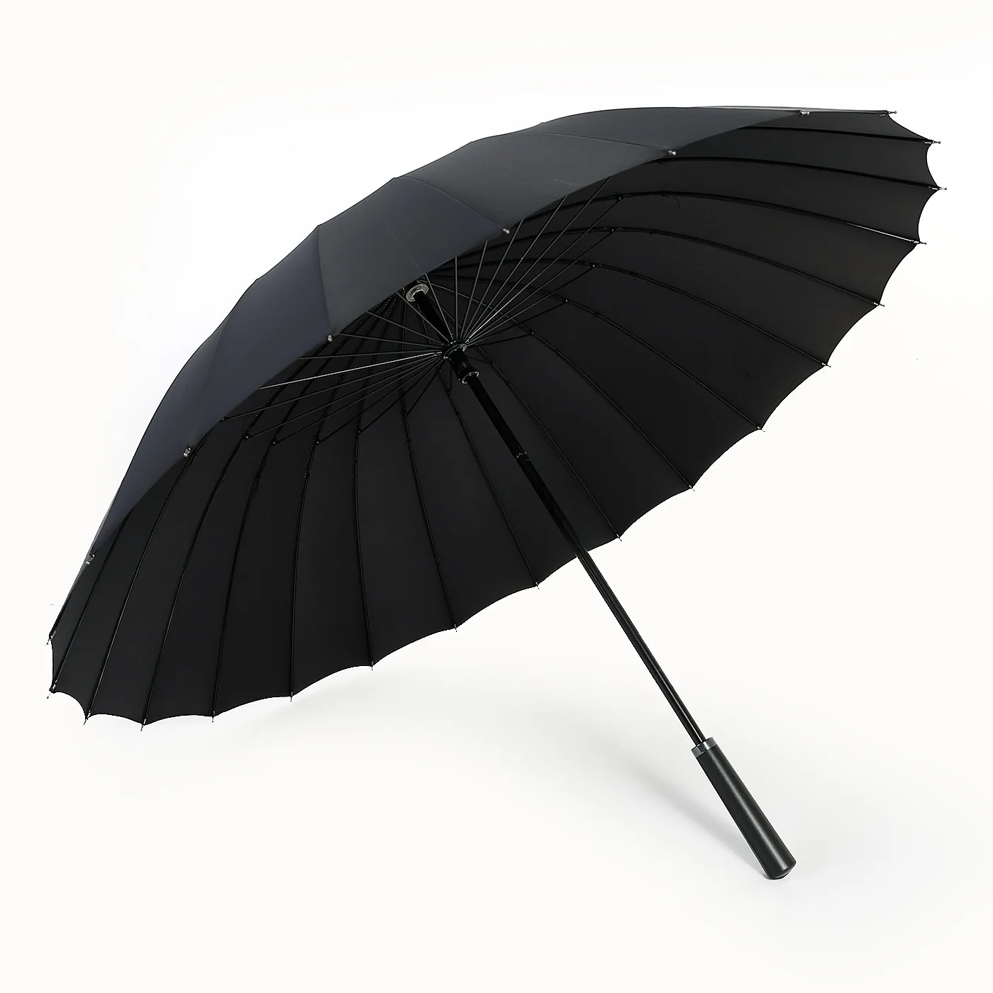 Business 24 Bone Manual Long Umbrella Men Women Retro Red Balck Large Umbrella Anti-storm Sunscreen Cute Household Umbrella