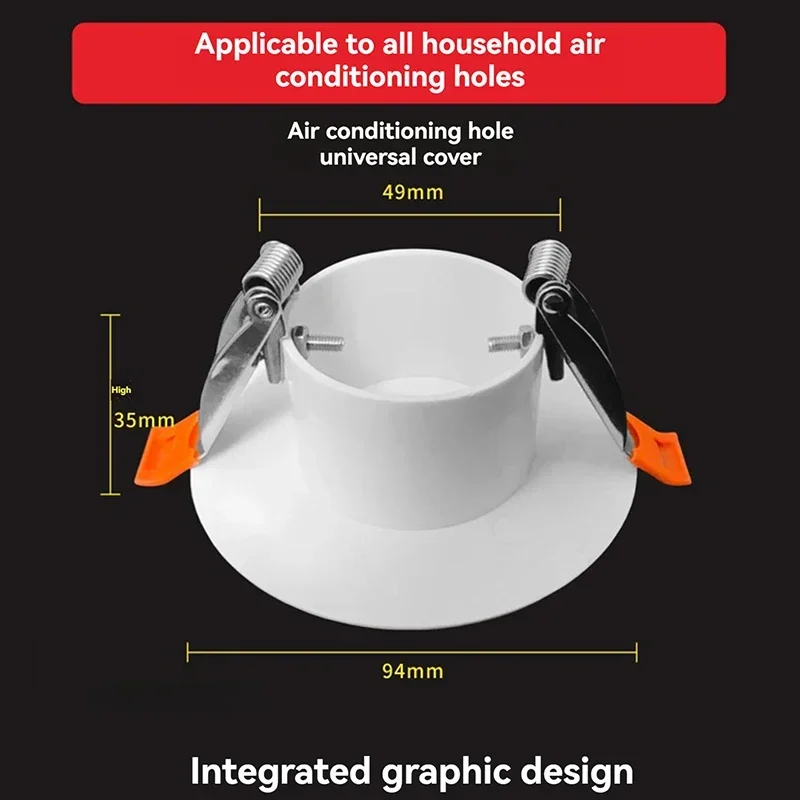 Circular Air Conditioning Hole Cap Decorative Sealing Cover for Smoke Duct Waterproof Round Hole Cover for Air Conditioning