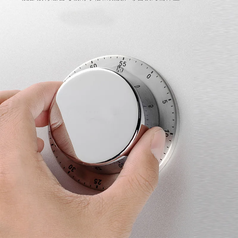 LMM Kitchen Timer UFO Mechanical Timer Stainless Steel Alarm Clock Learning Countdown