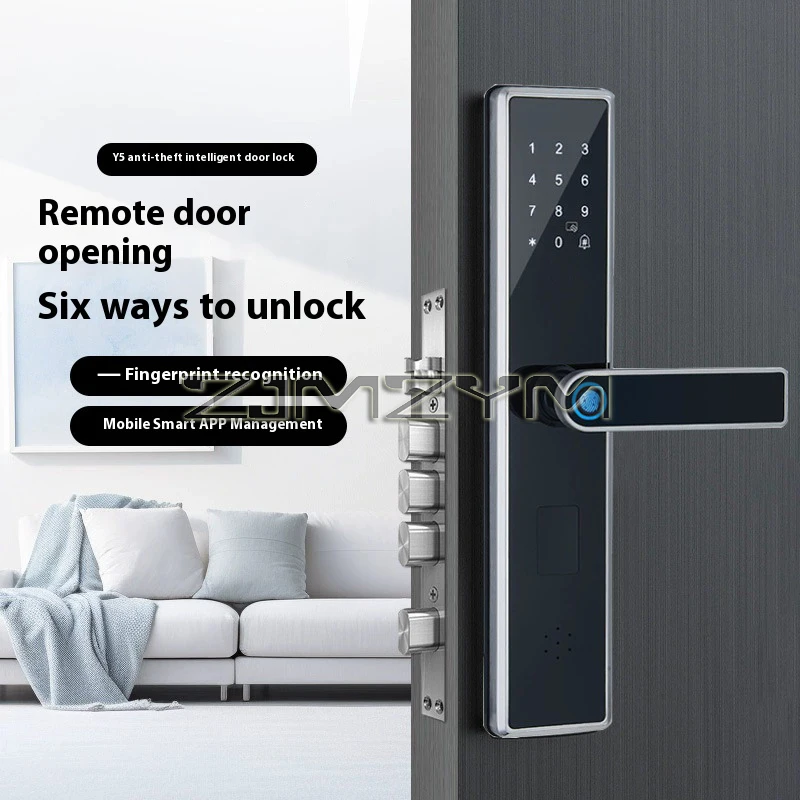 Stainless Steel Smart Door Lock Digital Electronic Lock Smart Home Door Lock Fingerprint APP Remote Control