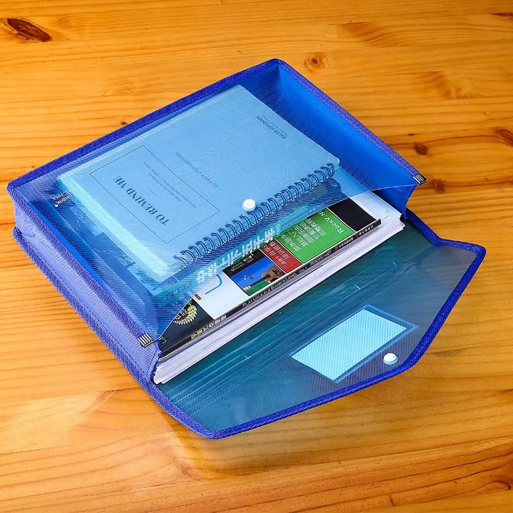 Portafolio de Pvc, bolsa de papelería, bolsillo de datos, organizador de documentos, bolsa de archivo de órgano, bolsa de almacenamiento de papel, carpeta de archivos