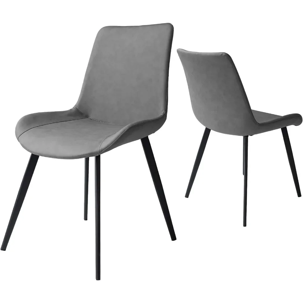 

Dining Chairs Set of 2, Modern Kitchen & Dining Room Chairs, Upholstered Dining Accent Chairs in Faux Leather Cushion