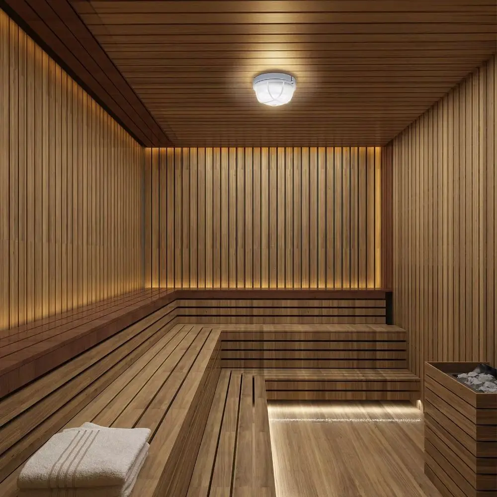 

Waterproof Explosion-Proof Lamp Moisture Explosion-proof Die-cast Aluminum Ceiling Lamp IP65 Dustproof Frosted Glass Sauna Lamp