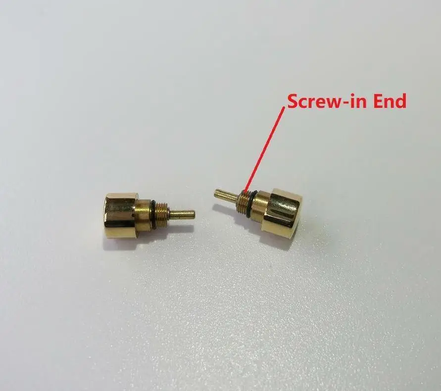 Gold Color Screw In Type Pusher 1.5mm Travel Distance Watch Push Button 2.3mm to 2.75mm Thread Diameter W0825