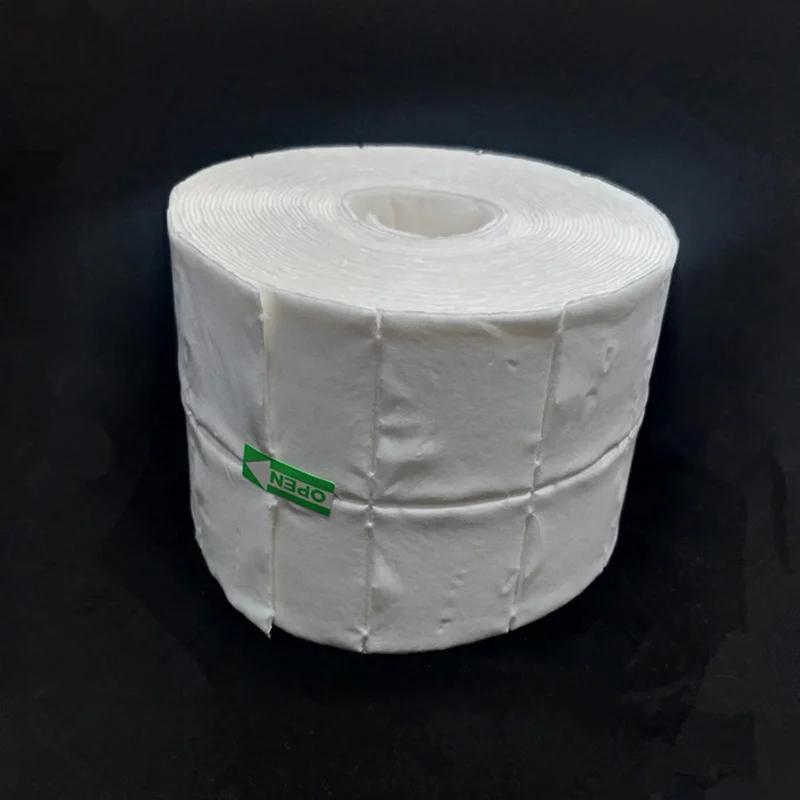 مزيل الأظافر أوراق تنظيف الأظافر مزيل ماكياج منشفة 300 ، 500 ورقة لفة منشفة مزيل الأظافر القطن مسمار تنظيف أداة