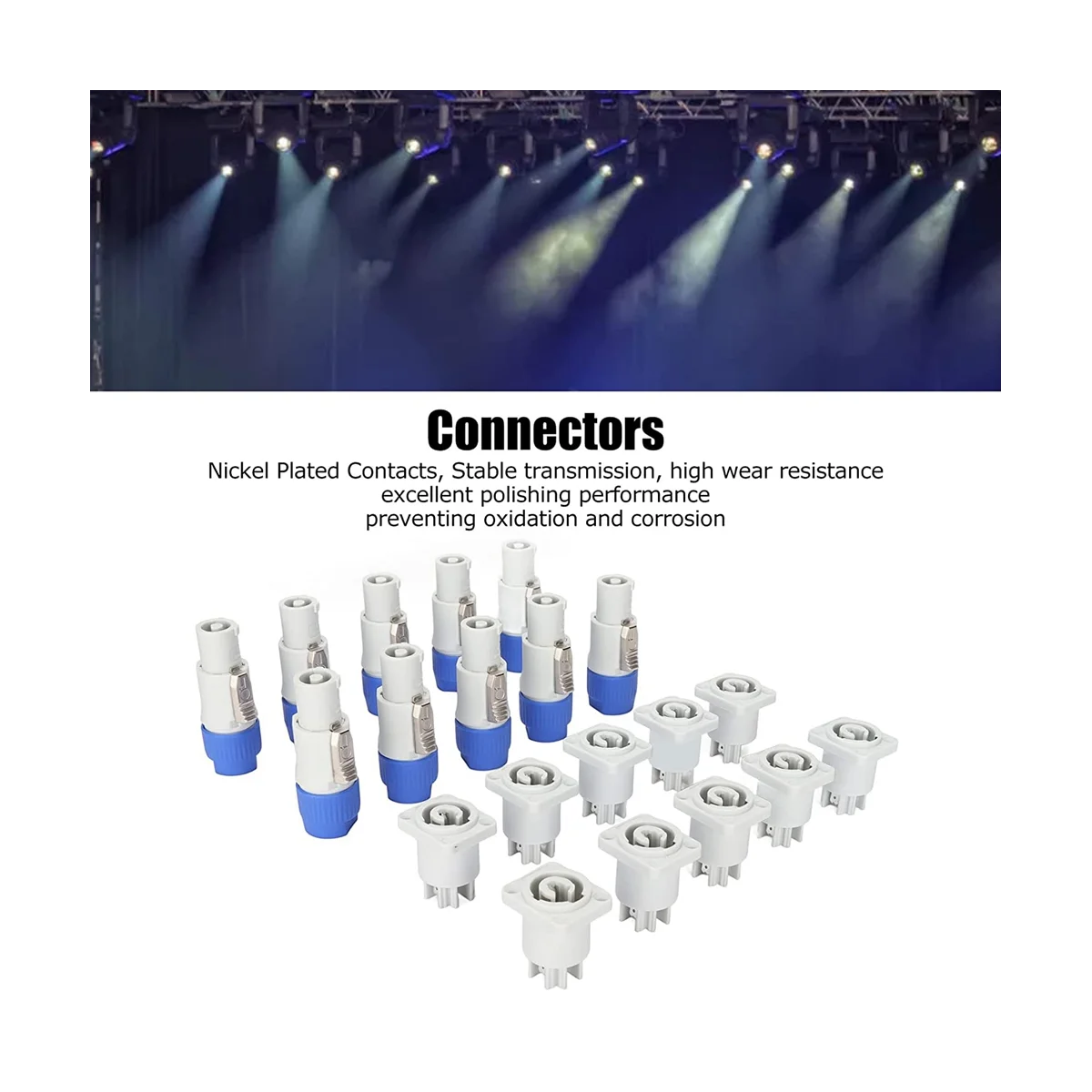 A57G-3 Pin AC Power Con Stecker und Buchse Kopf Anschlüsse, Signal Eingang Jack für Strahl Licht Bühne Licht Power (Ausgang)