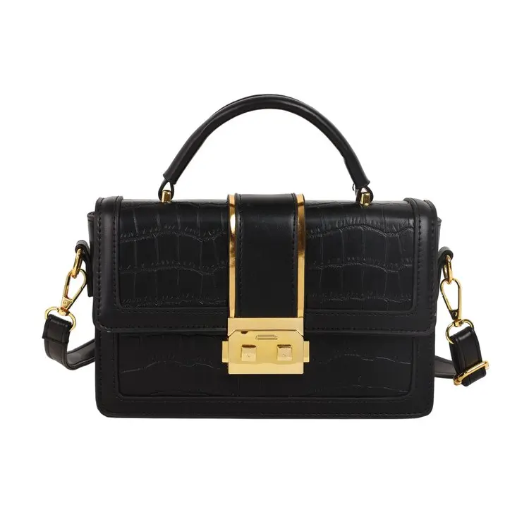 

2025 Summer Korean Minimalist Stone Texture Vegan Leather Crossbody Bag - Secure Magnetic Closure Convertible Shoulder Tote