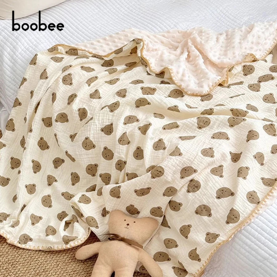 قطعة واحدة من بطانية فائقة النعومة ومريحة، لحاف صغير مهدئ لحديثي الولادة، بطانية صغيرة ثلاثية الأبعاد، مناسبة استخدام متعددة الوظائف وعالمية لجميع المواسم، هدية مثالية لاستحمام الطفل للأطفال.