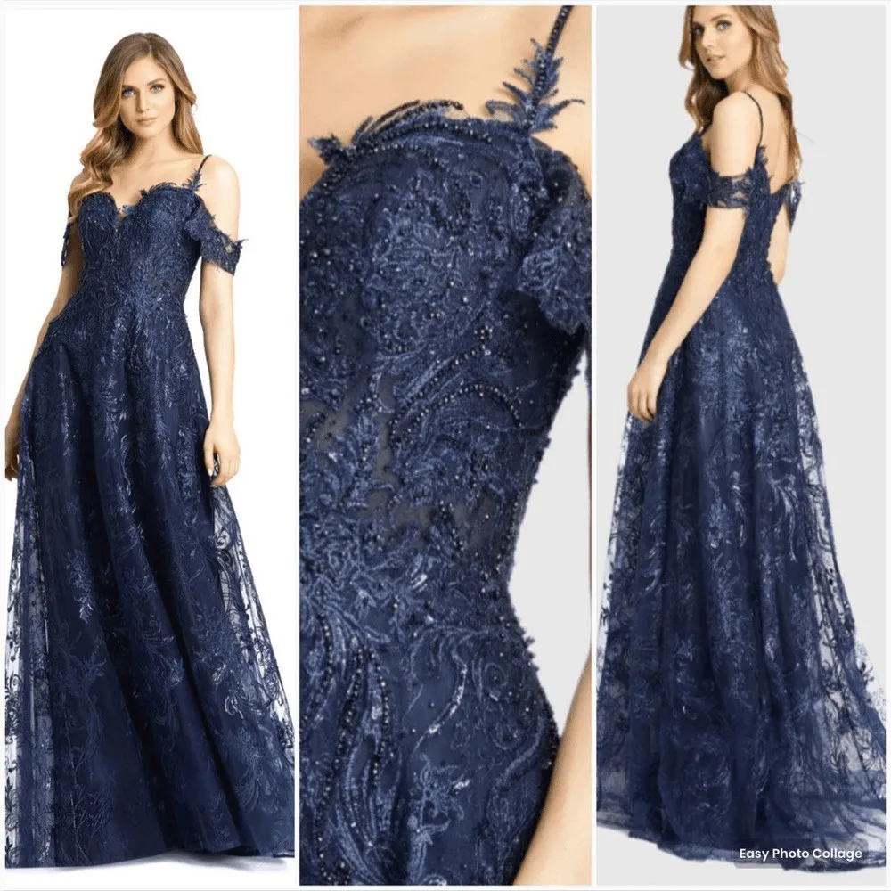 Sexy Modern A-Line Formal Evening Gown Tulle Spaghetti Strap Cap Sleeve Applique Beading Wedding Guest Dress 2025 Free Customize