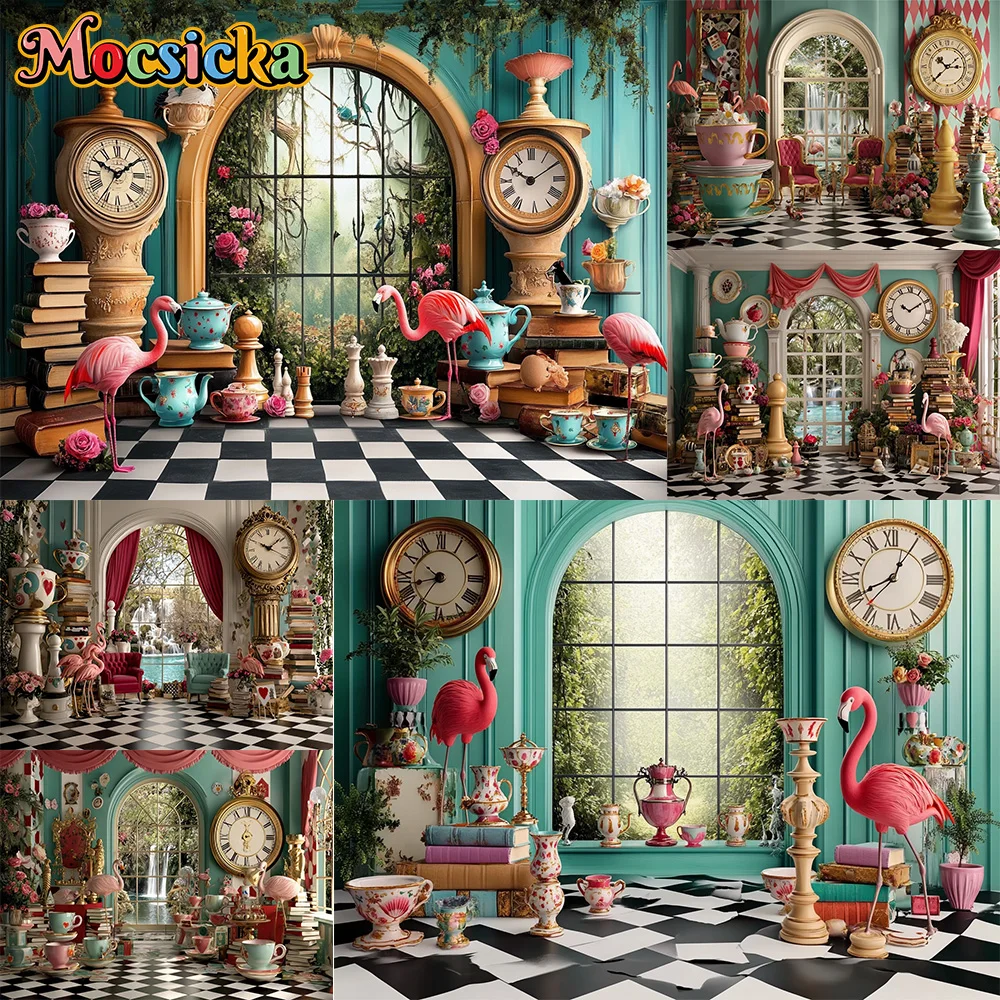 Mocsicka Photography Backdropfairy Tale World Alice Decoration Baby Shower Newbron 1st Birthday Party Background For Photographs