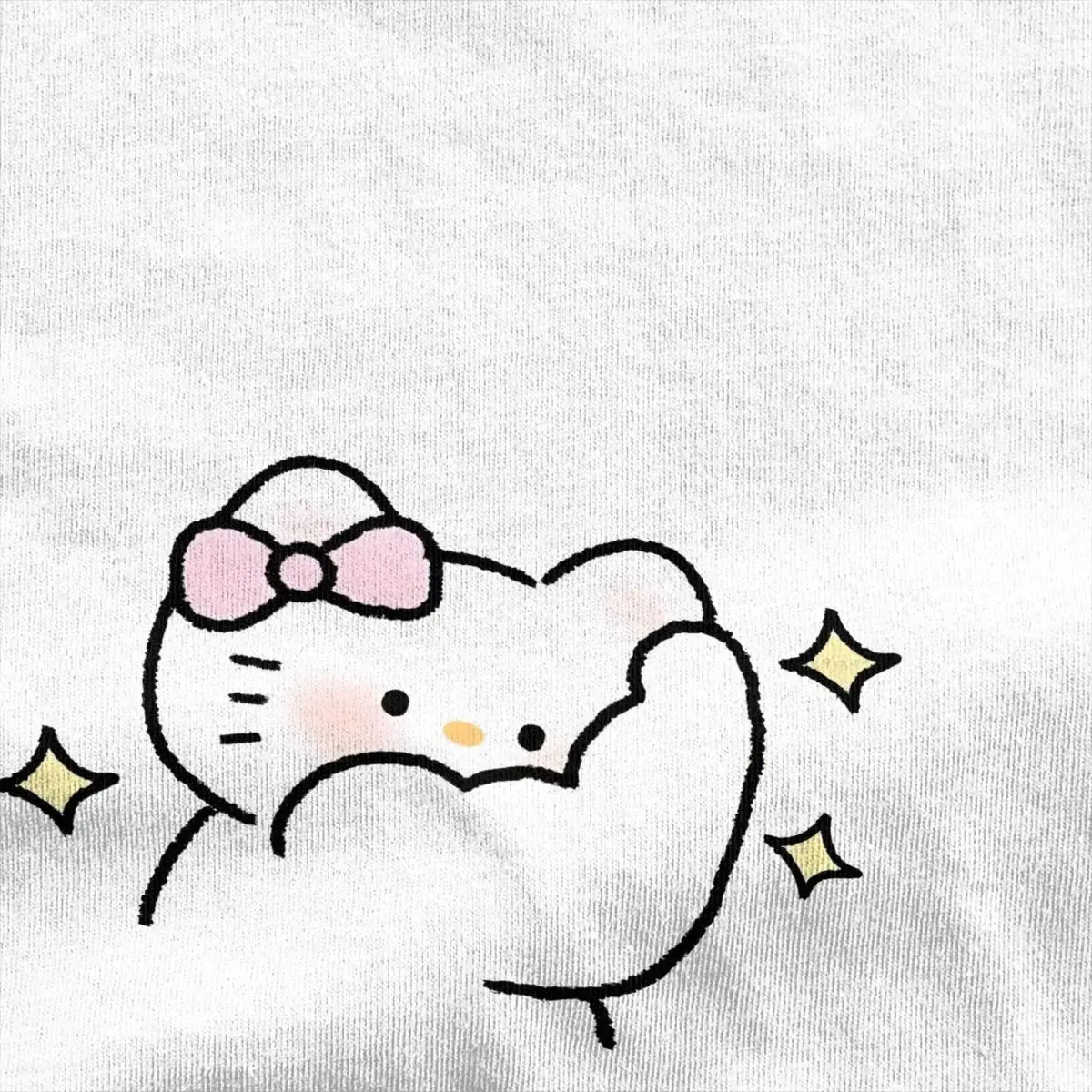 Muscle Sanrioes Anime Hello Kitty T Shirt Mens Vintage 100% Cotton T Shirts Summer Round Neck Trendy Cool Tees Oversize Clothing