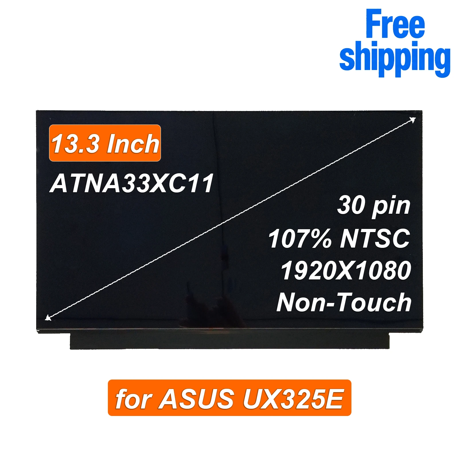 

Дисплейная панель ATNA33XC11-0 13.3\" OLED для ноутбука ASUS UX325E, замена экрана 1920×1080 eDP1.4b30pin 60Гц, без сенсорного управления, ATNA33XC11