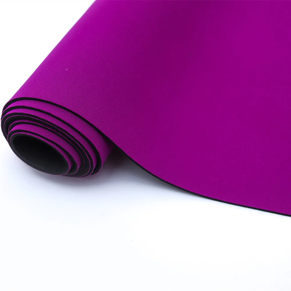 SBR Neoprene Sewing Fabric Laptop Bag Travel Bag Purple 2mm Stretch Fabric Other Fabric Plain Knitted Stretch Polyester