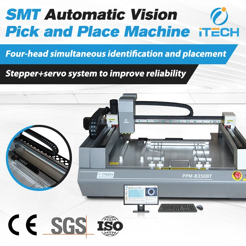 4 Heads Desktop SMT Pick and Place Machine Automatic PCB Assembly Equipment High Speed High Precision SMT Mounting Machine
