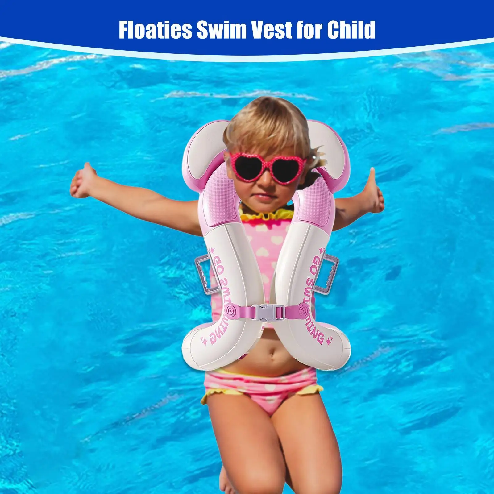 

Жилет для плавания для детей, портативные поплавки для бассейна, кольцо для плавания, портативный перемычка с регулируемой безопасной пряжкой, кольцо для плавания, поплавок для бассейна