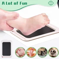 Baby Handprint and Footprint Kit Safe Non-Toxic Ink Pads Clean Inkless Touch Pet Paw Print Ink Kits with 6