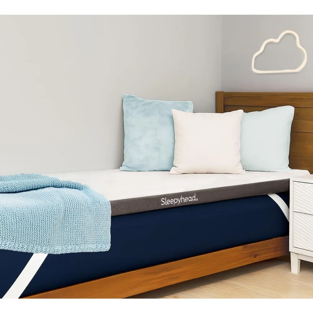 

Twin XL 2 Inch Gel Memory Foam Mattress Topper for College Dorm – Thick, Cooling & Comfortable Mattress Pad with Wash