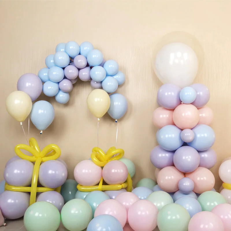 30/50Pcs Birthday Balloons Pastel Pink White Balloons Wedding Party Birthday Baby Shower Decoration 5/12/10Inch Latex Balloons