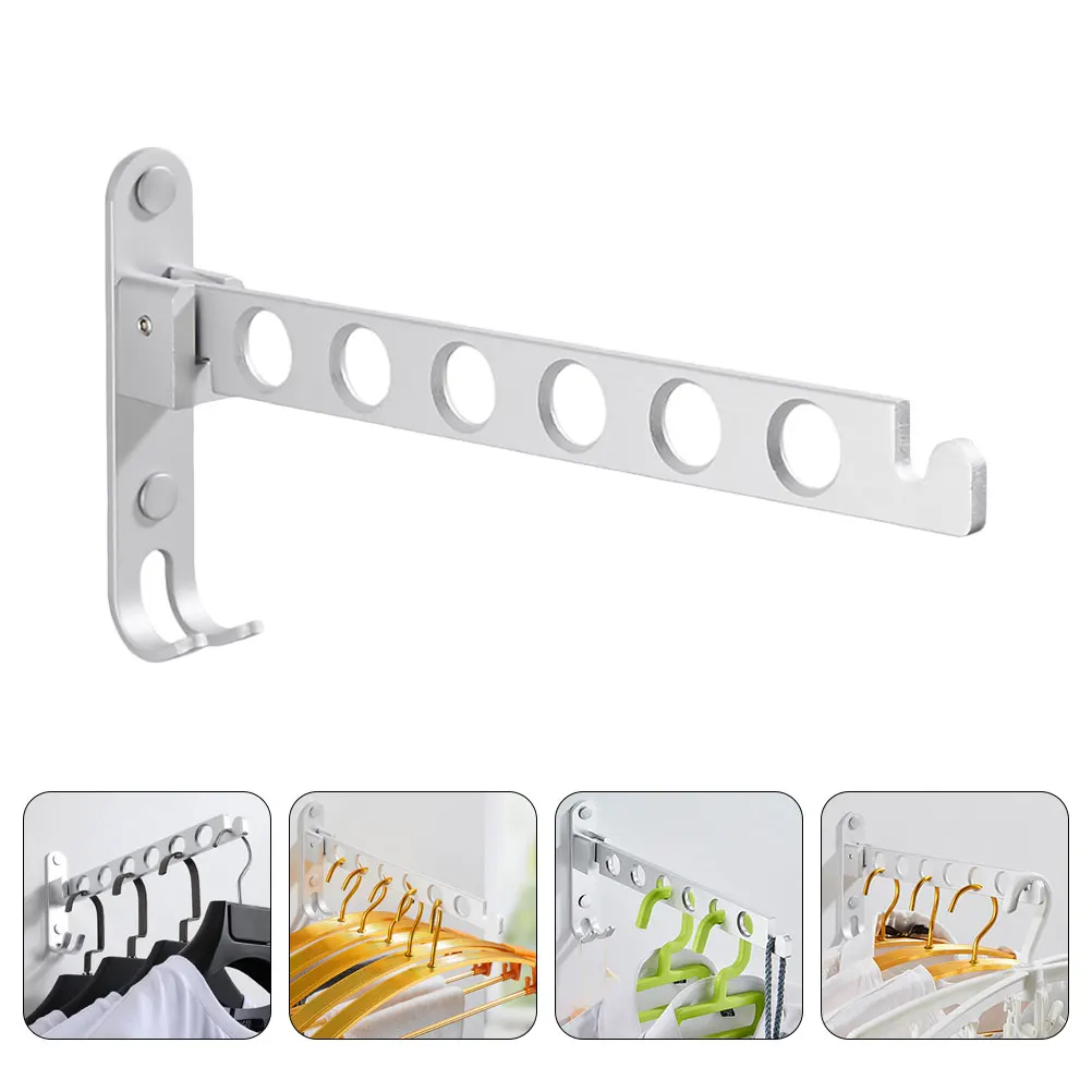 

Aluminum Alloy Wall Mounted Clothes Drying Rack Saver Hanger Holder Swing 90 Degrees Laundry Solution