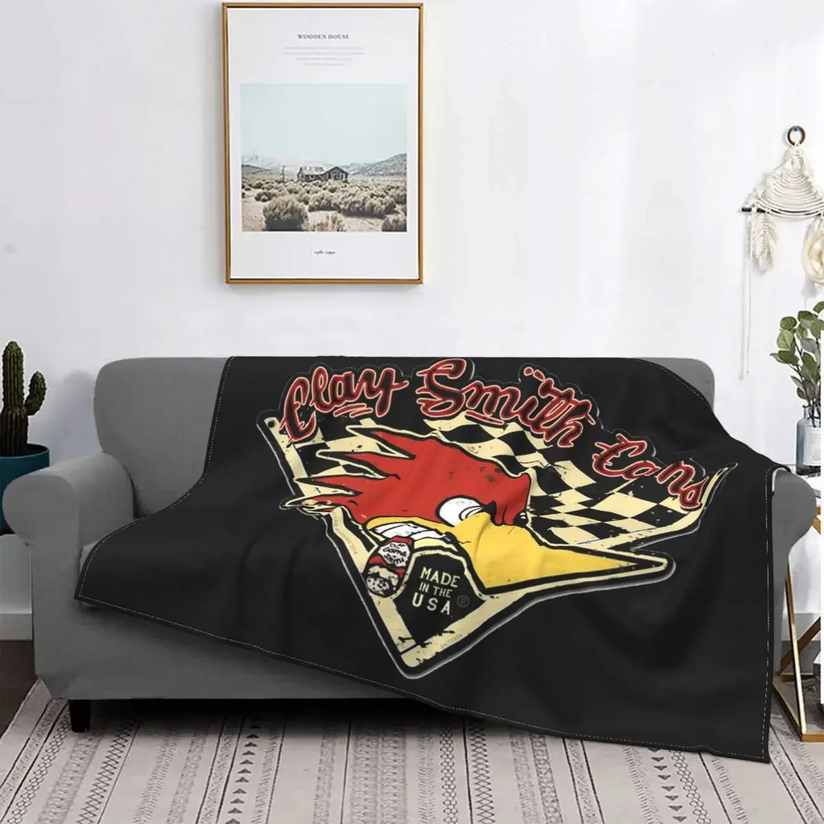 Made In The USA Blankets Fleece Mr.Horsepower Clay Smith Cams Warm Throw Blankets for Bed Bed Rug