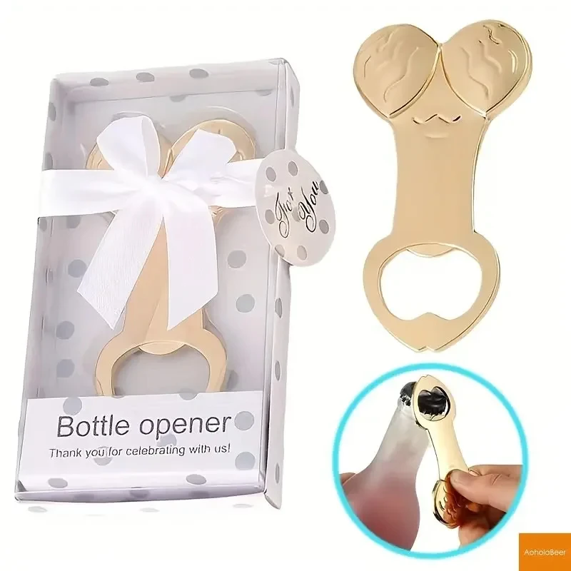 Beautiful Creative Drink Bottle Opener Surprise Party Gift Beer Bottle Cap Remover Portable Beautiful Metal Bottle Opener