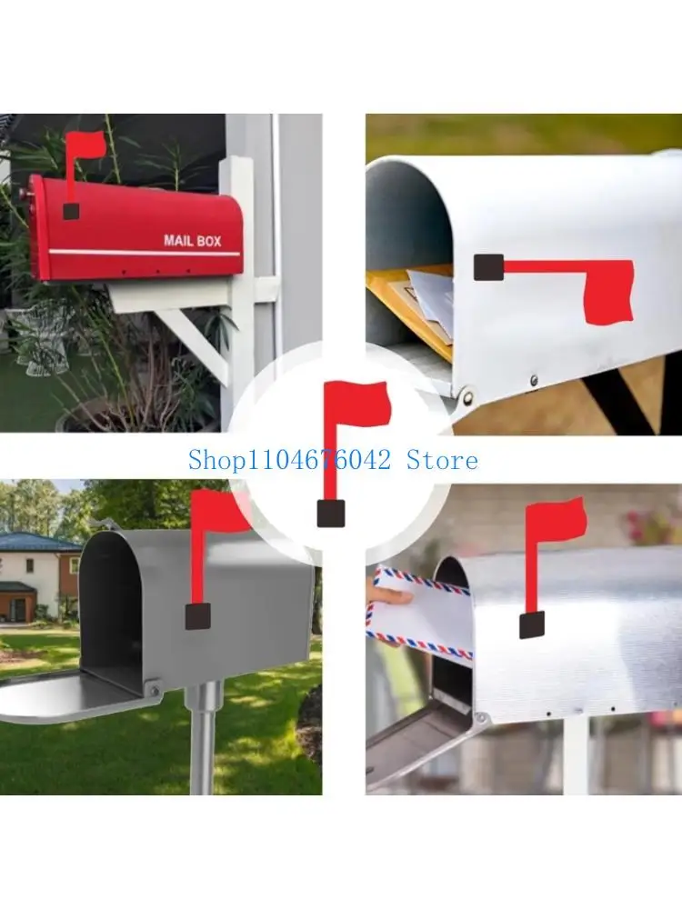 Bild 3: Rotes Briefkastenschild-Ersatzset, robuste, selbstklebende Outdoor-Pads, bestehen extreme Temperaturen für dauerhafte Installation