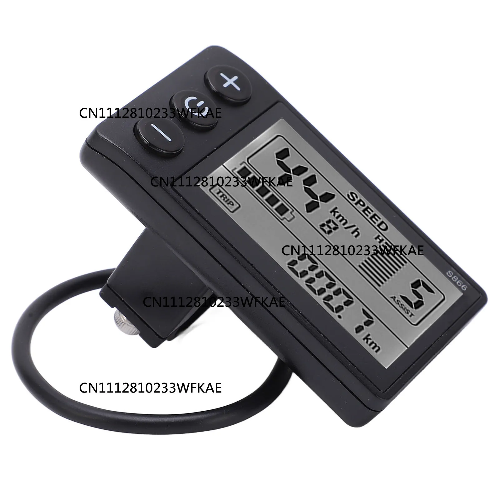 2Pcs For S866 Electric Bike LCD Display Electric S866 LCD Display Meter 24V 36V 48V Control Panel with Waterproof Plug